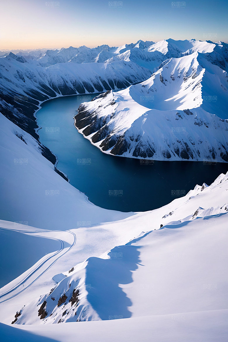 雪山雪峰高海拔摄影图
