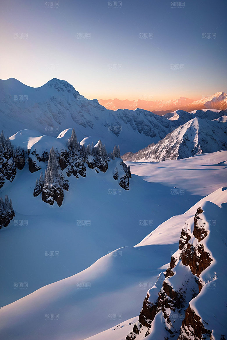 雪山高清高海拔摄影图