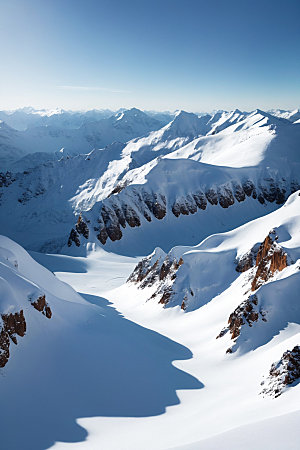 雪山风景自然摄影图