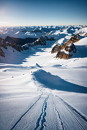 雪山风景风光摄影图