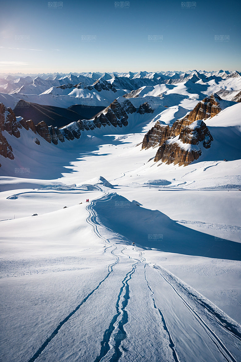 雪山风景风光摄影图