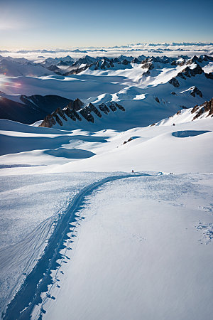雪山高海拔风景摄影图