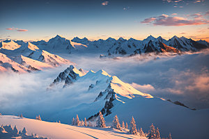 雪山高海拔高清摄影图