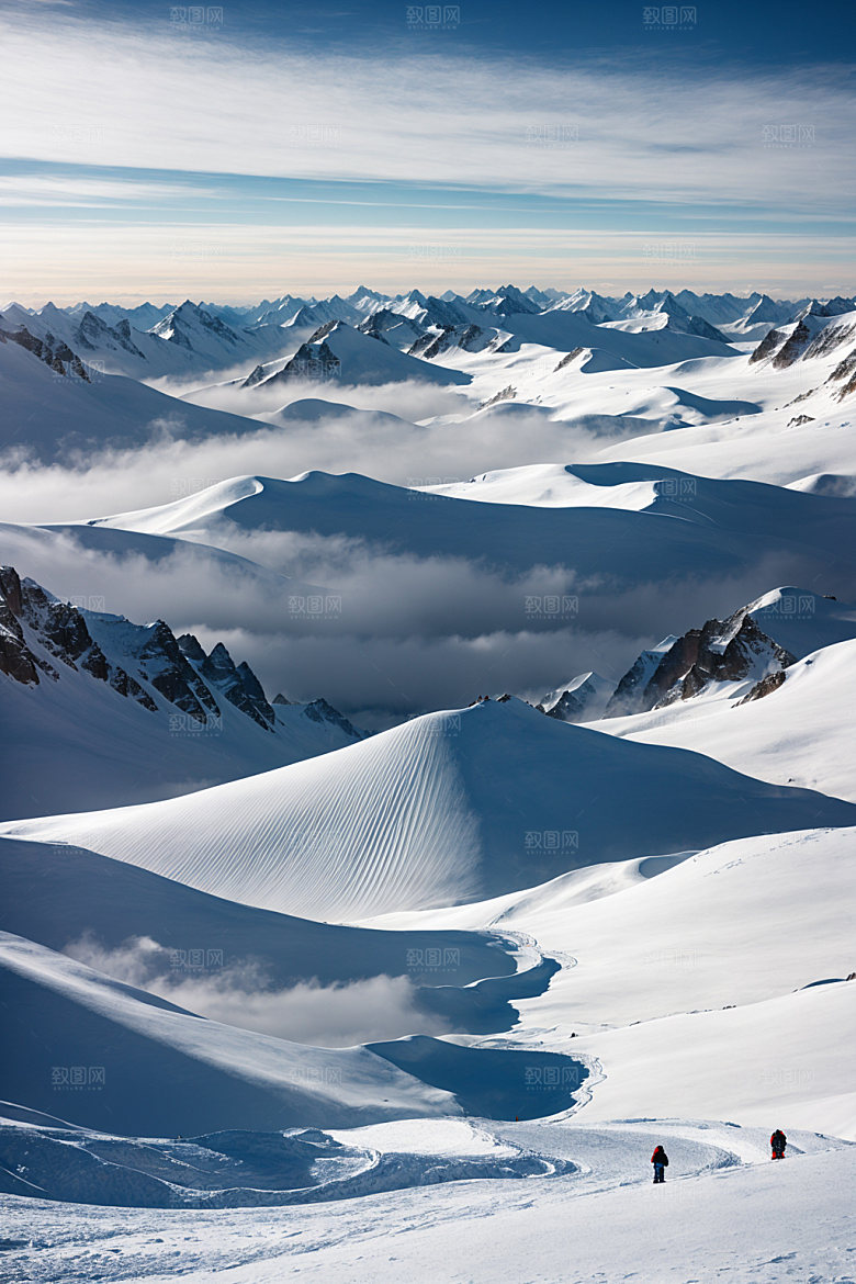 雪山风光高山摄影图