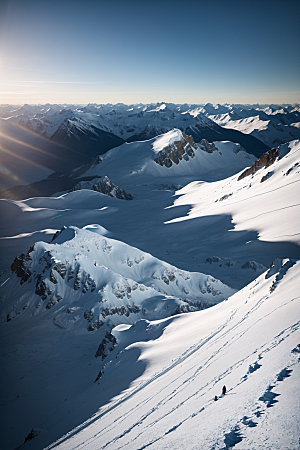 雪山风光高海拔摄影图