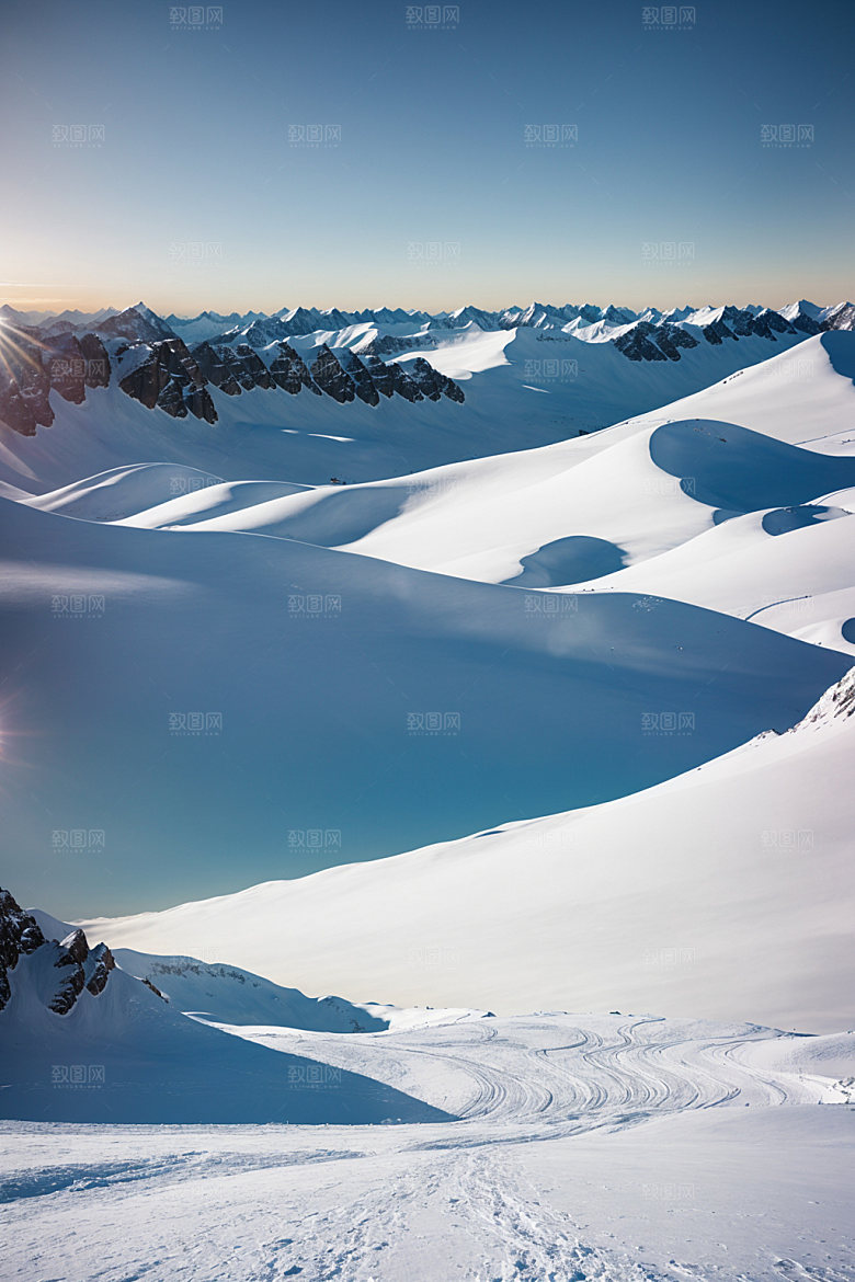 雪山高海拔自然摄影图