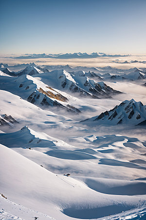雪山风景自然摄影图