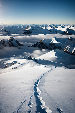 雪山自然高海拔摄影图