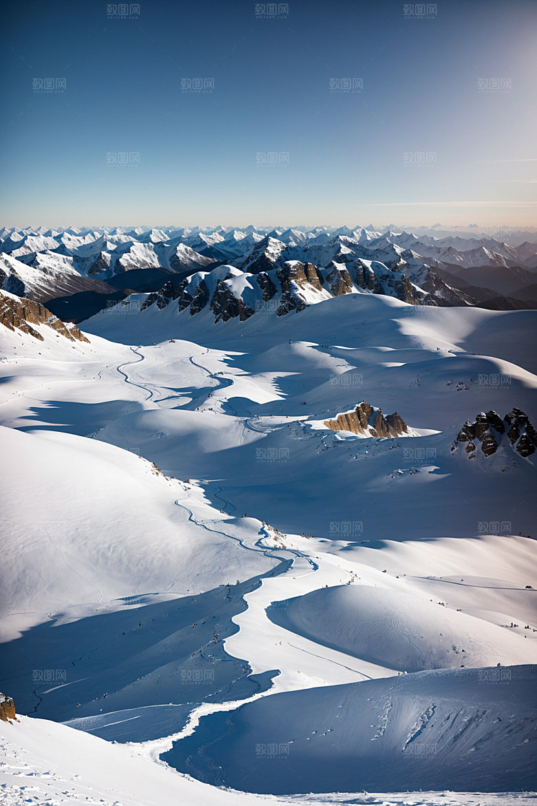 雪山风景自然摄影图