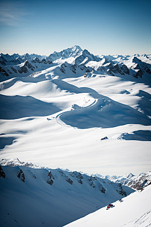 雪山高海拔风光摄影图