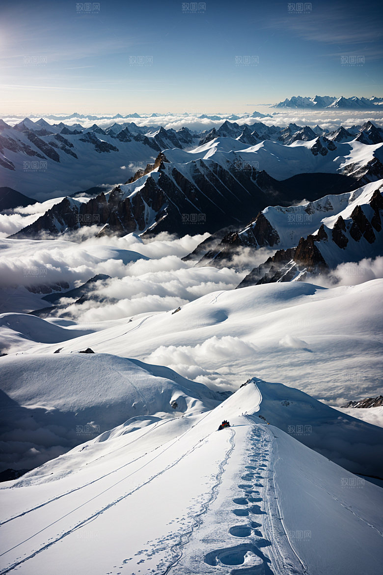 雪山高山高海拔摄影图