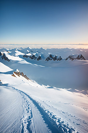 雪山高山自然摄影图