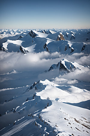 雪山高海拔风光摄影图