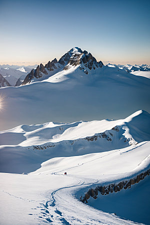 雪山风光高清摄影图