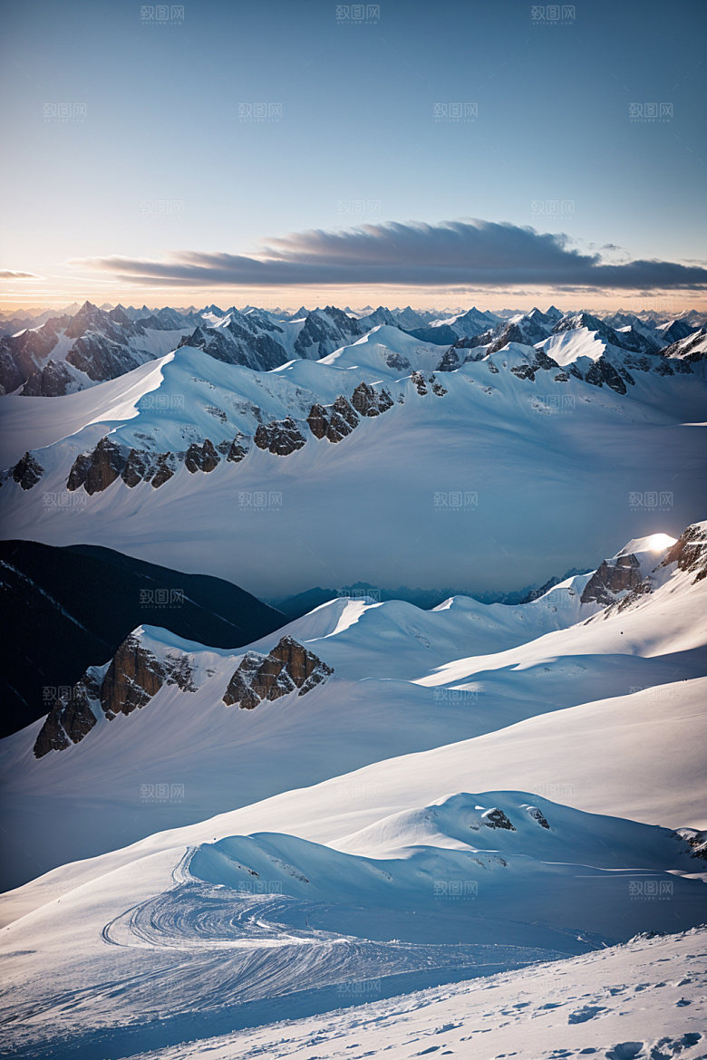 雪山风光高山摄影图