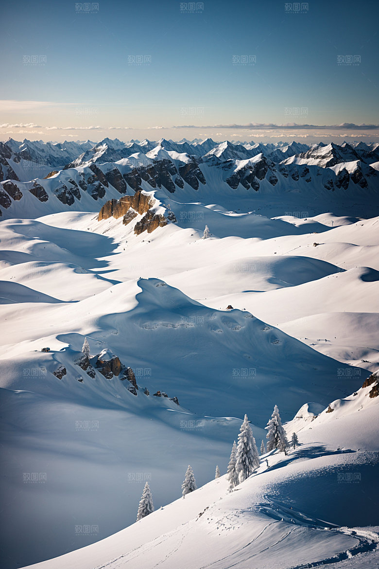雪山顶峰高海拔摄影图