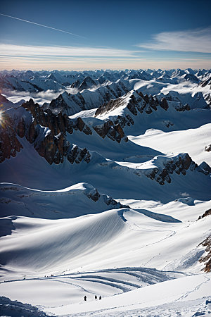 雪山自然高海拔摄影图