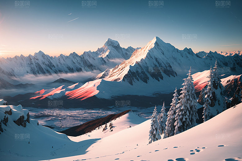 雪山高山风光摄影图