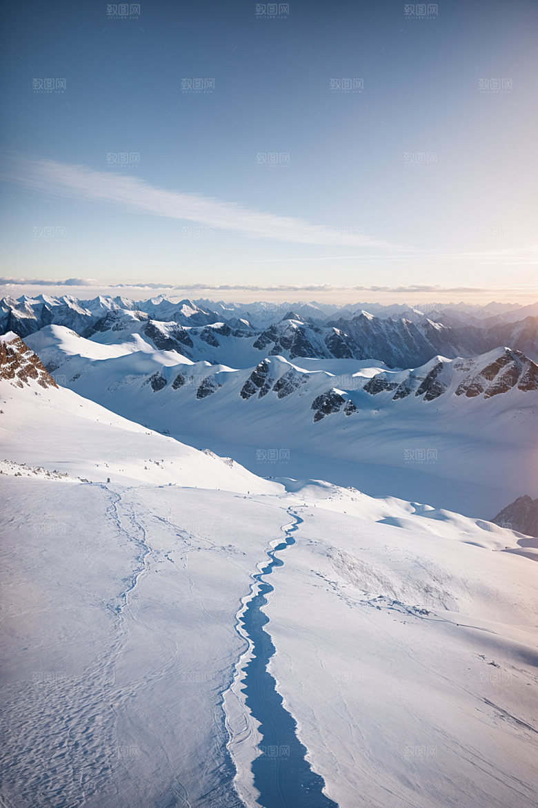 雪山风景高山摄影图