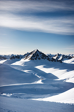 雪山高海拔风光摄影图