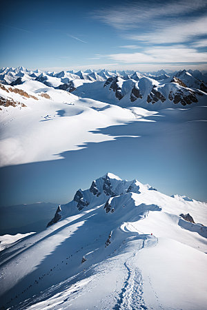 雪山高海拔高清摄影图