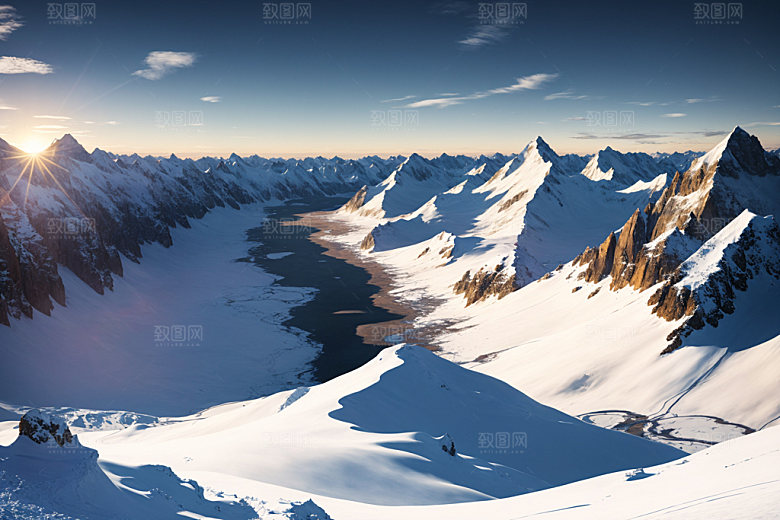 雪山自然风光摄影图