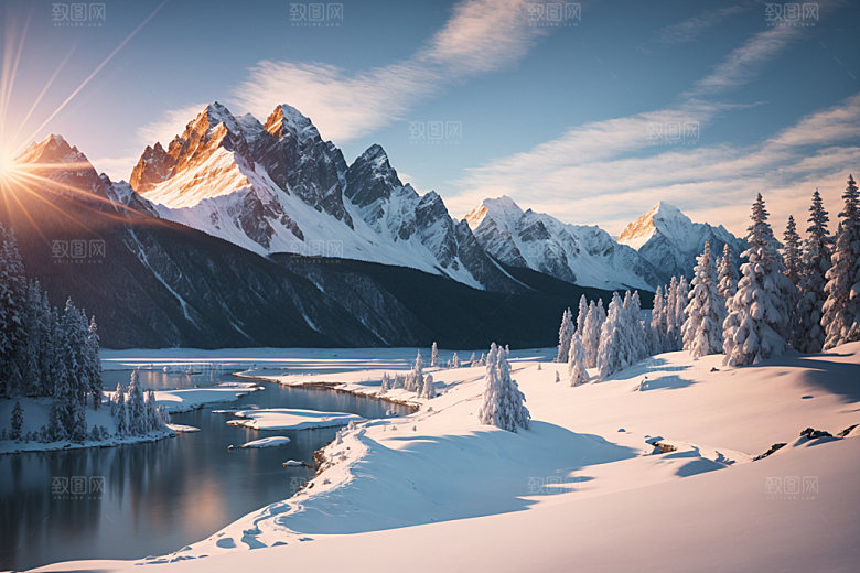 雪山高清高山摄影图