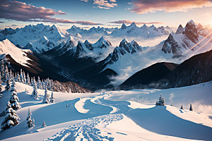 雪山自然高清摄影图
