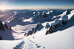 雪山风光高清摄影图