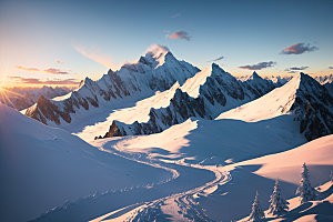 雪山自然风光摄影图