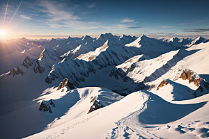 雪山高山高海拔摄影图