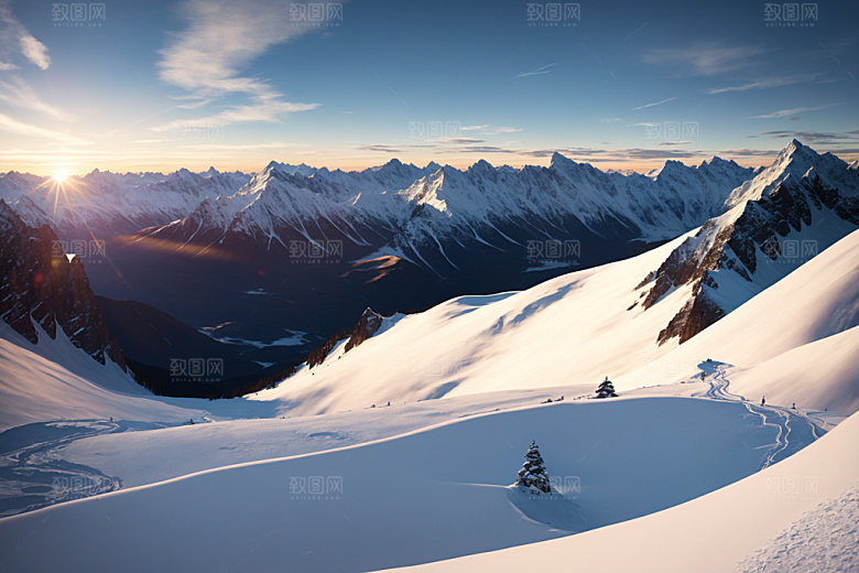 雪山自然风光摄影图