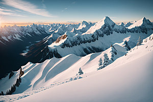 雪山高海拔高清摄影图