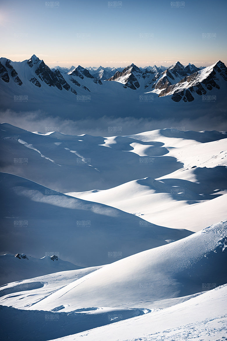 雪山风景高山摄影图