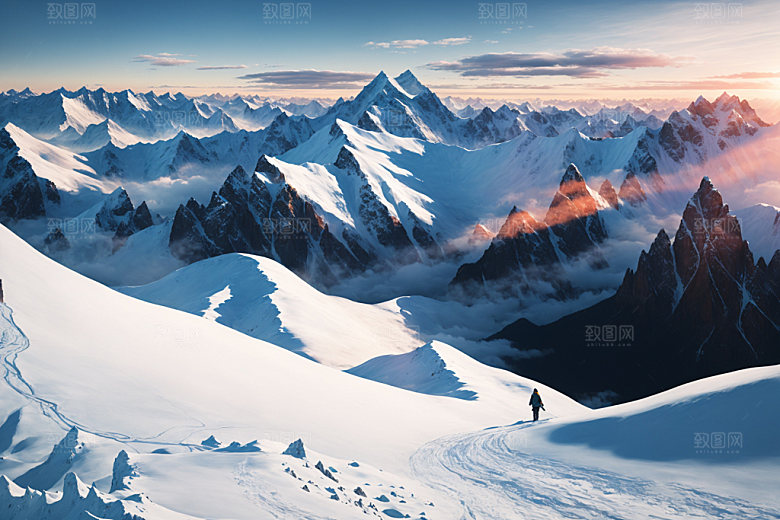 雪山高清风景摄影图