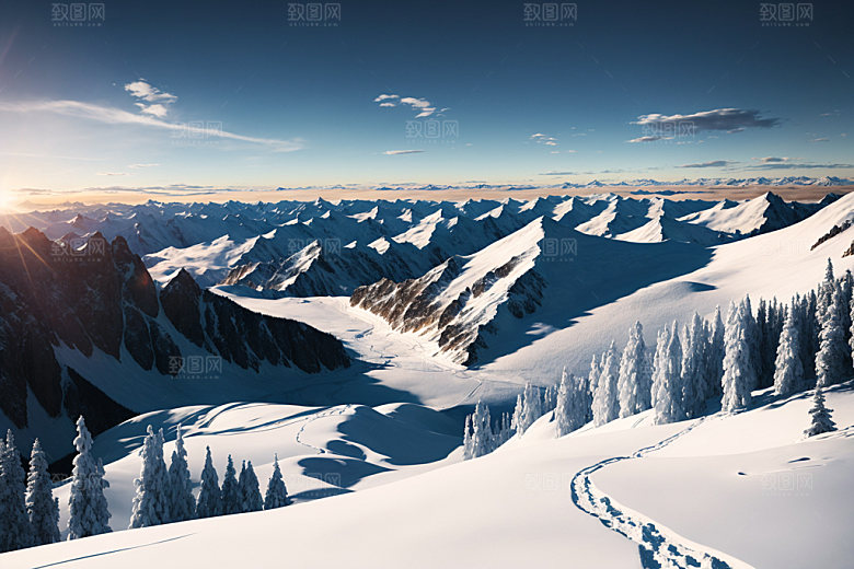 雪山自然风光摄影图