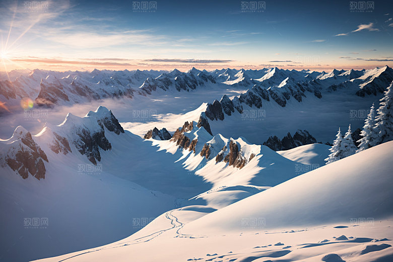 雪山自然高清摄影图
