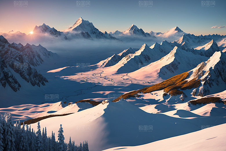 雪山高清风光摄影图