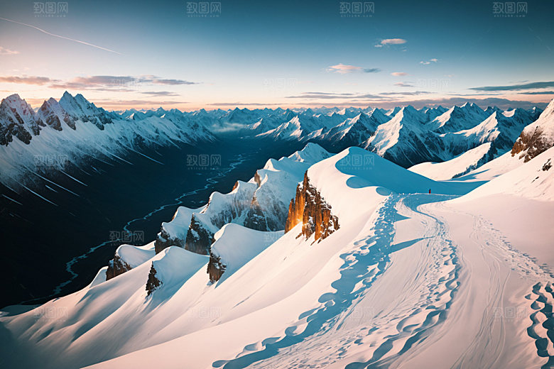 雪山风景高清摄影图