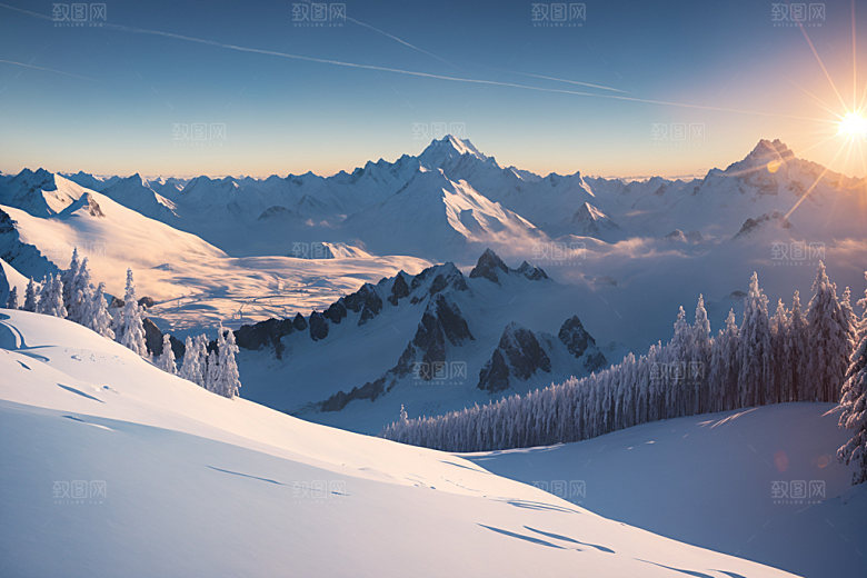 雪山高清自然摄影图
