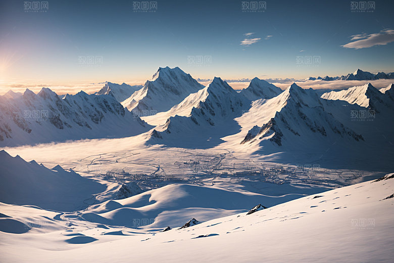 雪山风景风光摄影图