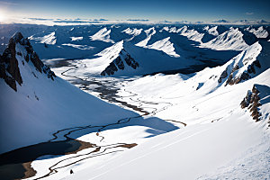 雪山高山高海拔摄影图