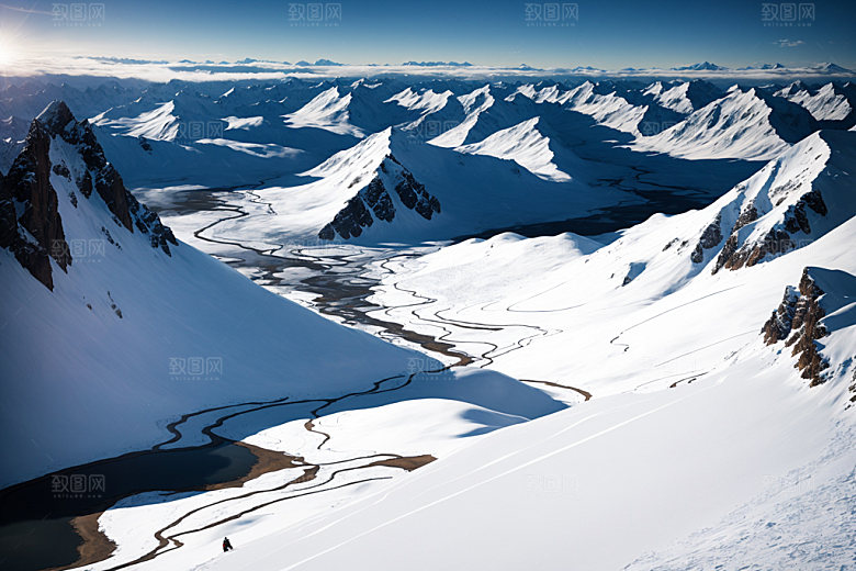 雪山高山高海拔摄影图