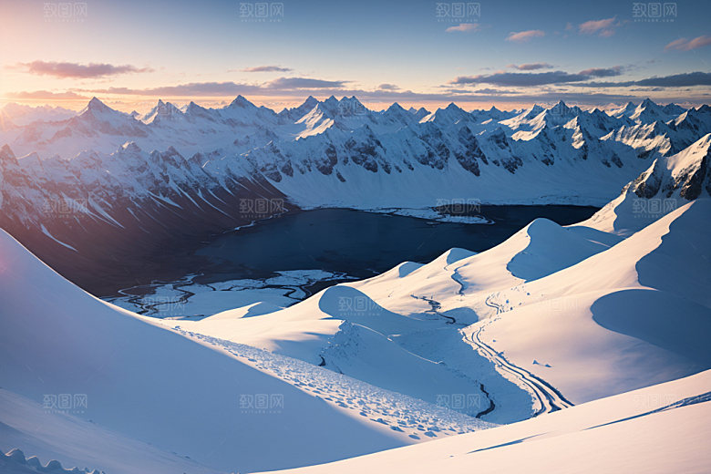 雪山高海拔自然摄影图