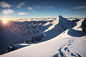 雪山高山高海拔摄影图