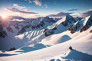 雪山高清风景摄影图