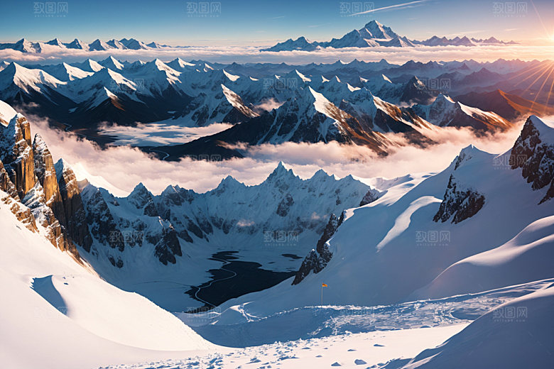 雪山高清高山摄影图