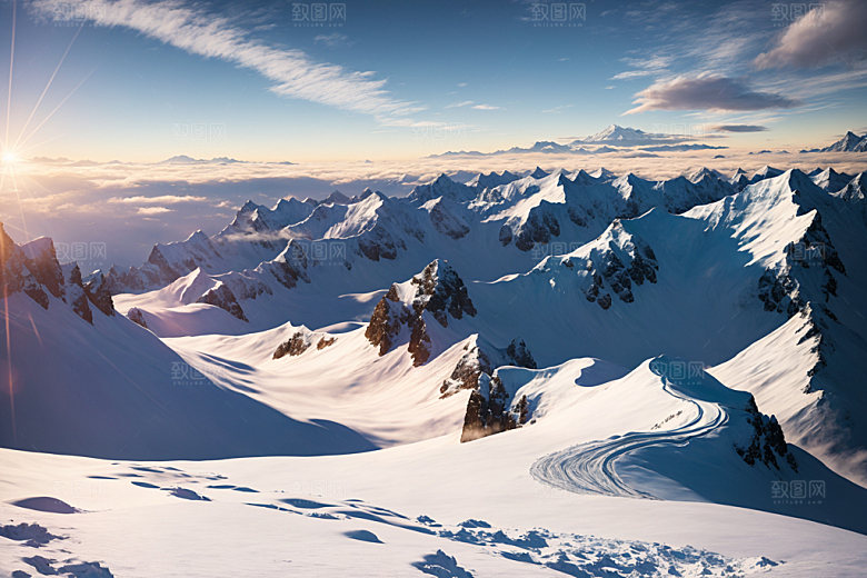 雪山高山风光摄影图