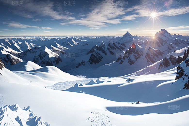 雪山高山风光摄影图