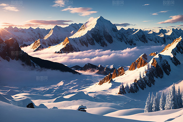 雪山高清风景摄影图